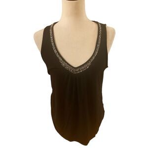 White House Black Market Black Sleeveless Tunic